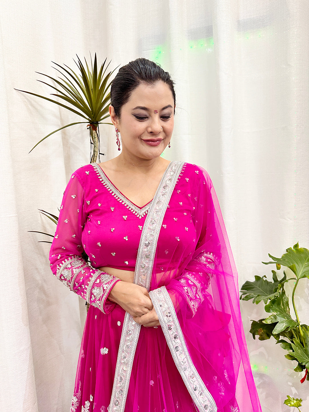 Hot Pink Lehenga Choli-HW